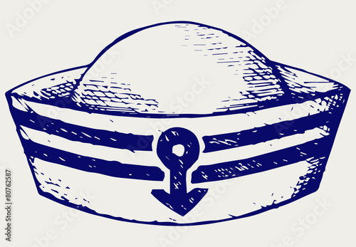 Sailor cap. Doodle style