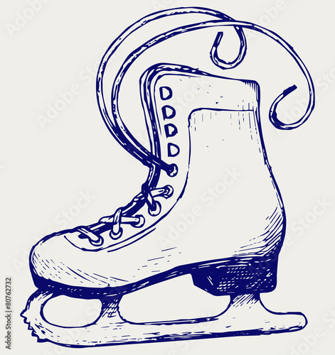 White skates. Doodle style