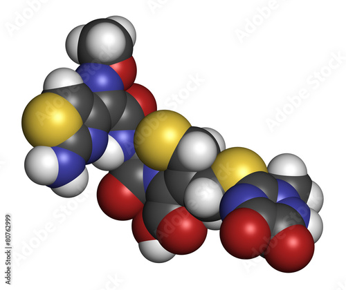Ceftriaxone antibiotic drug molecule  photo