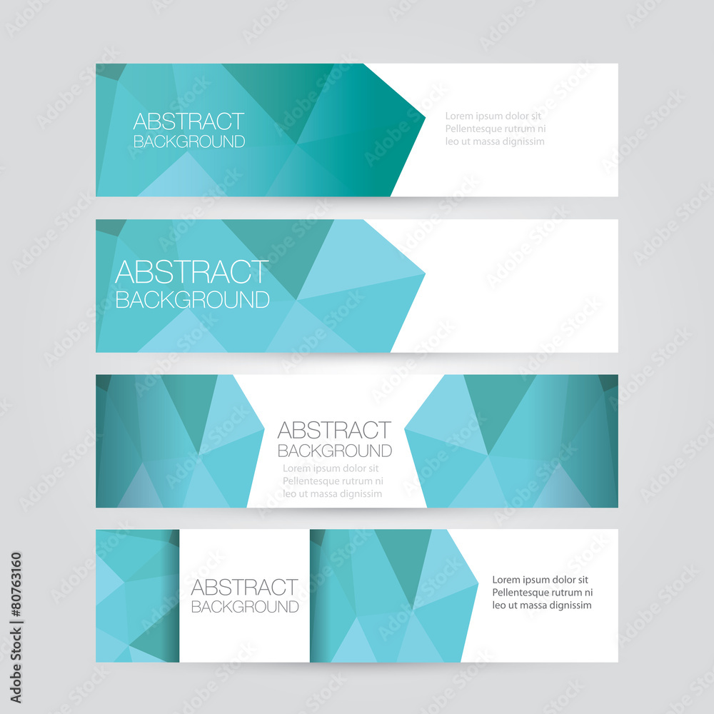 modern vector banners with polygonal background modern vector banners with polygonal background