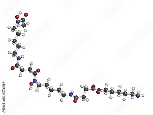 Deferoxamine drug molecule. Used to treat iron poisoning photo