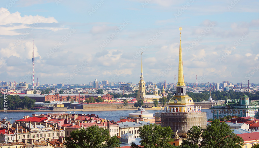 View to the cityscape of Saint-Petersburg, Russia