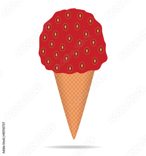 strawberry cornet