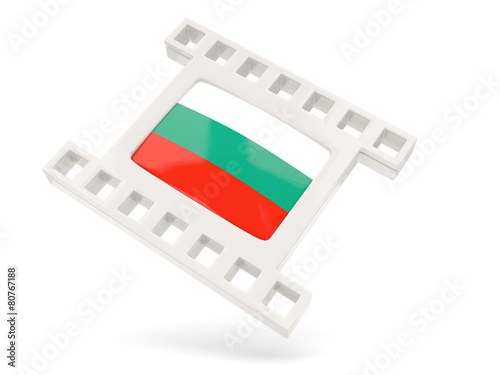 Movie icon with flag of bulgaria