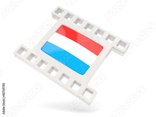 Movie icon with flag of luxembourg