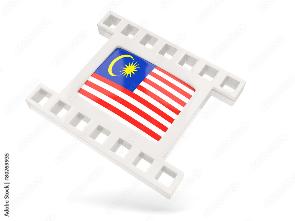 Movie icon with flag of malaysia
