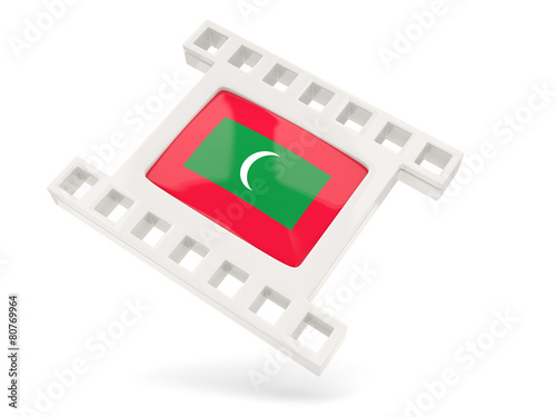 Movie icon with flag of maldives © Mikhail Mishchenko