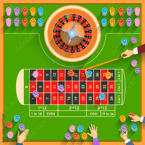 Working table of casino