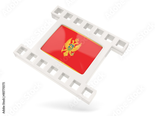 Movie icon with flag of montenegro