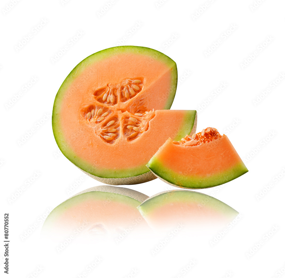 cantaloupe melon isolated on white background cantaloupe melon isolated on white background