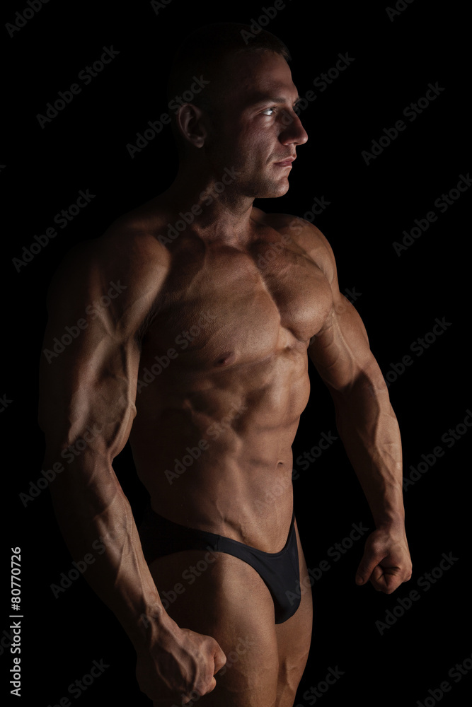 Sexy shirtless bodybuilder.