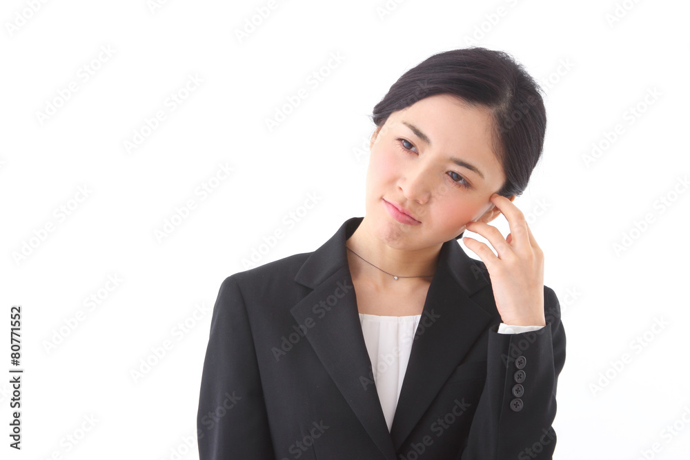 Asian businesswoman on white background Asian businesswoman on white background