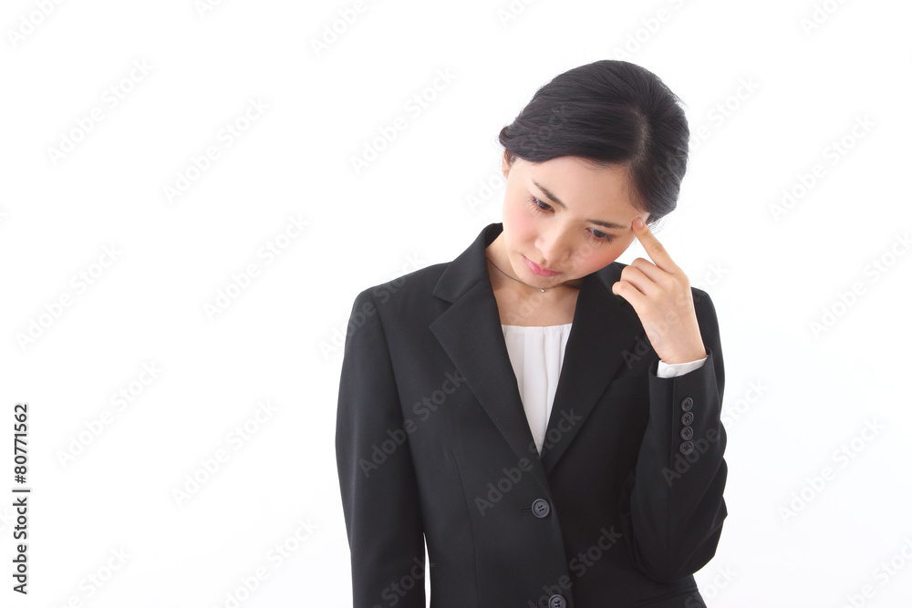 Asian businesswoman on white background Asian businesswoman on white background