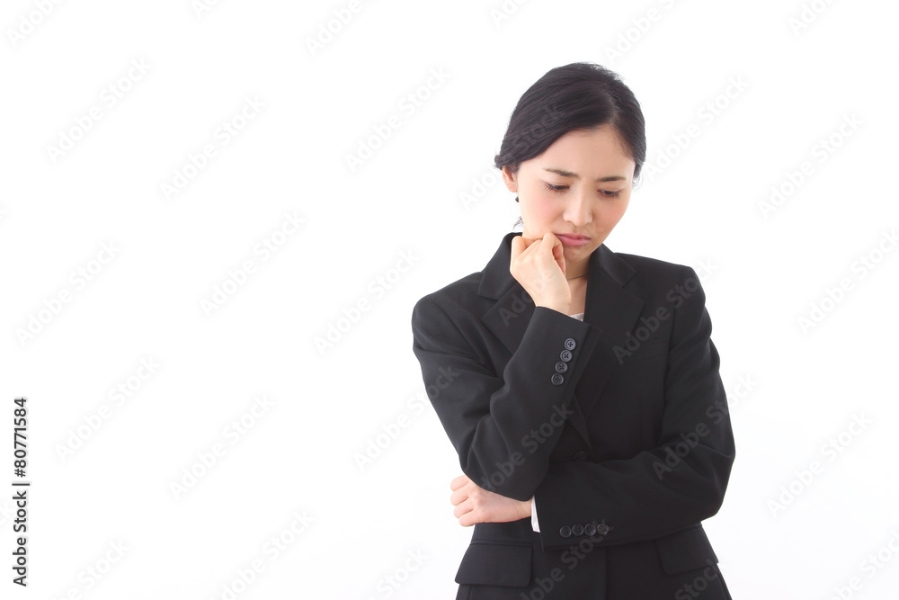 Asian businesswoman on white background Asian businesswoman on white background