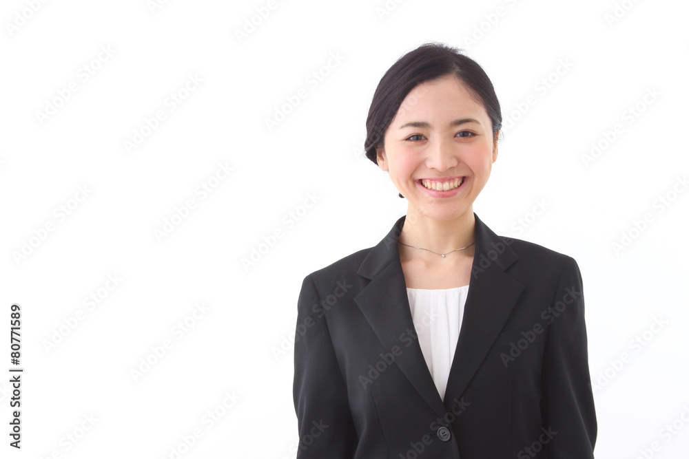 Asian businesswoman on white background Asian businesswoman on white background