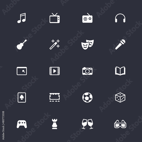 Entertainment simple icons
