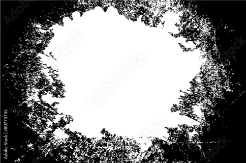 black grunge frame vector with white space at the center for you