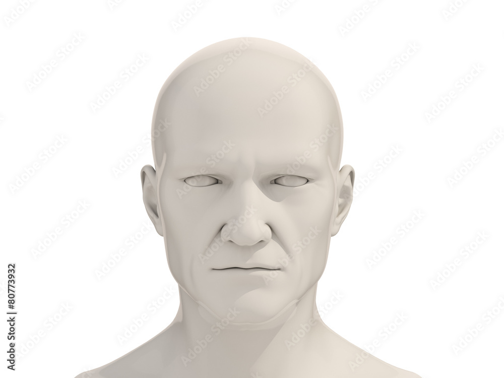 Human head isolated Human head isolated