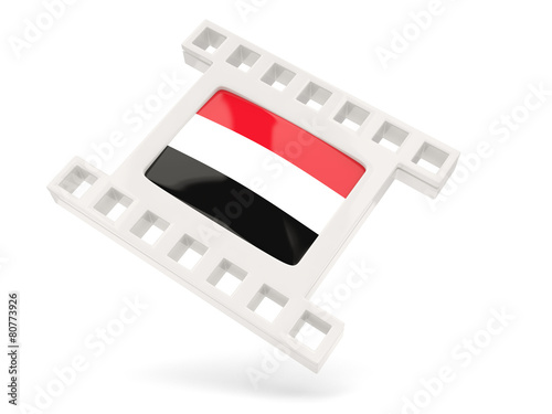 Movie icon with flag of yemen