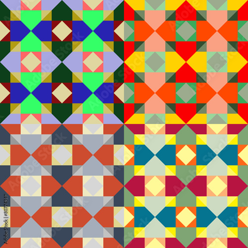 Seamless patterns from a set of colored squares