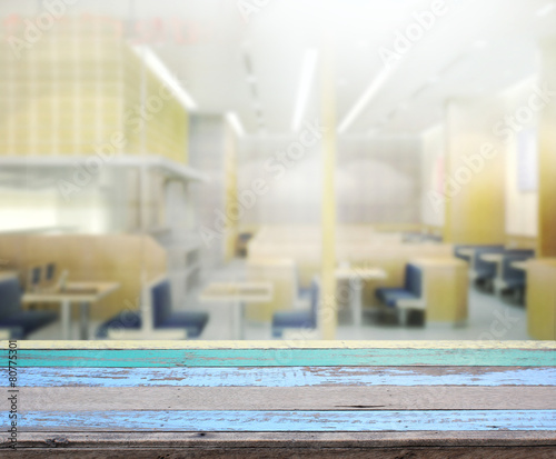 Table Top And Blur Interior Background