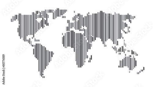 World map vertical lines EPS 10