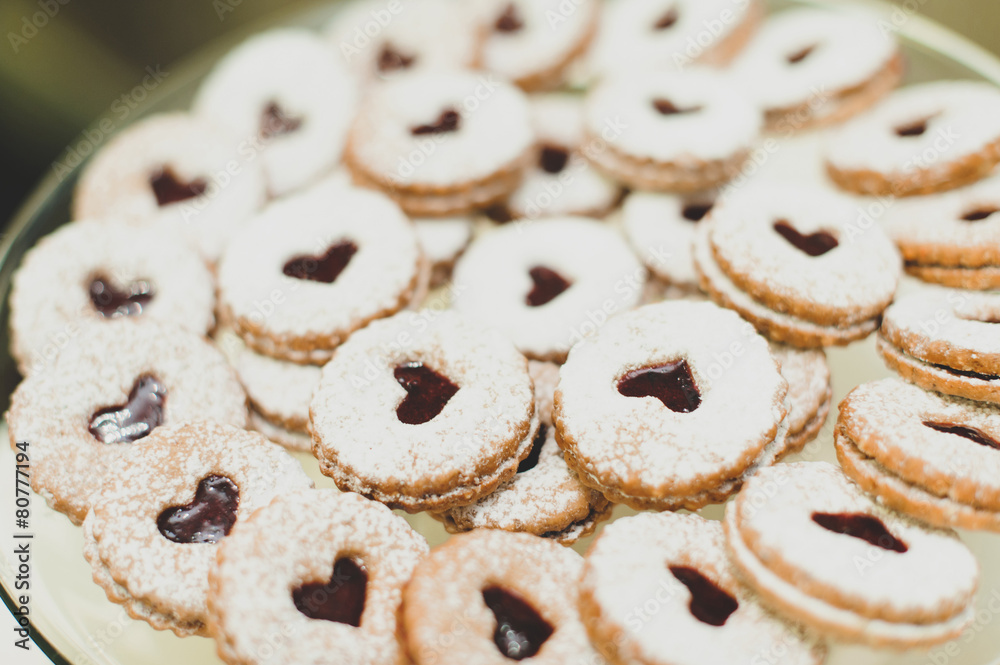 Cookies with Jam Heart