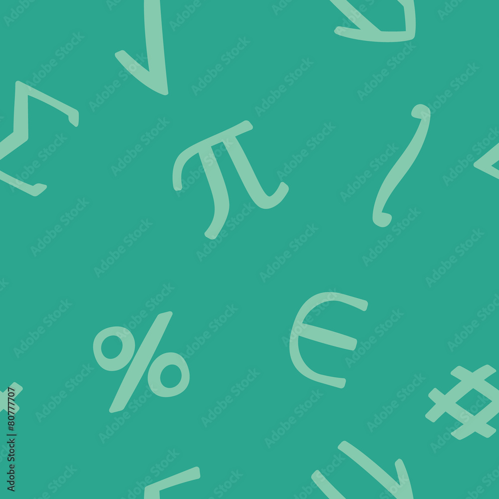 Fototapeta premium Seamless background with mathematical symbols