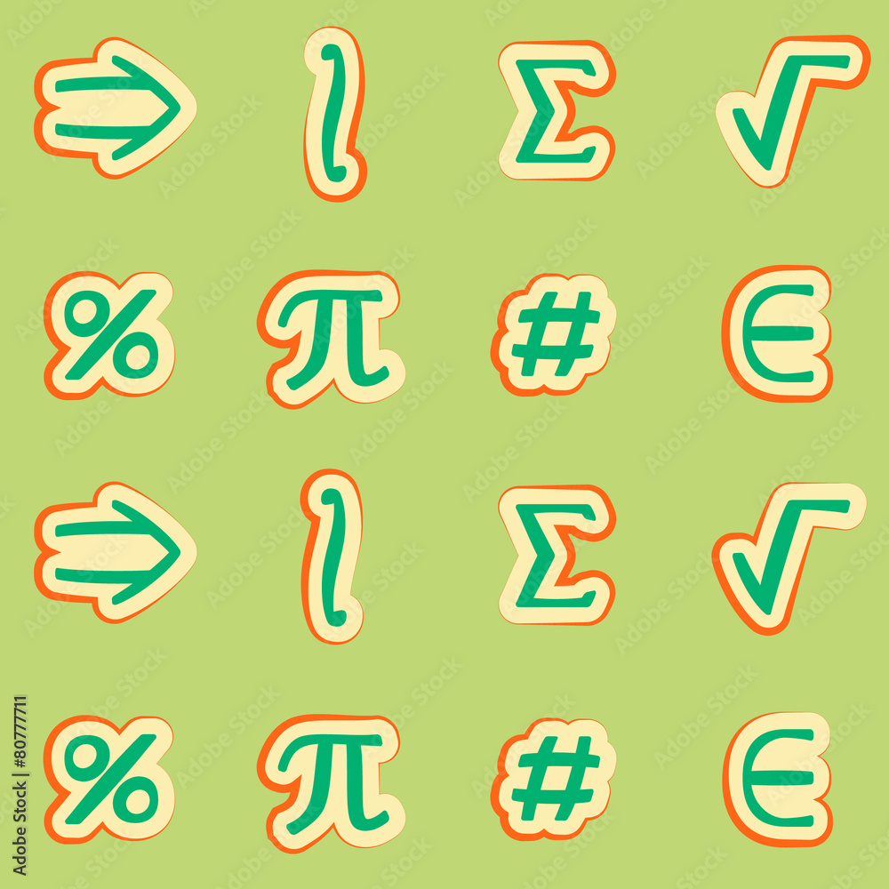 Seamless background with mathematical symbols Seamless background with mathematical symbols