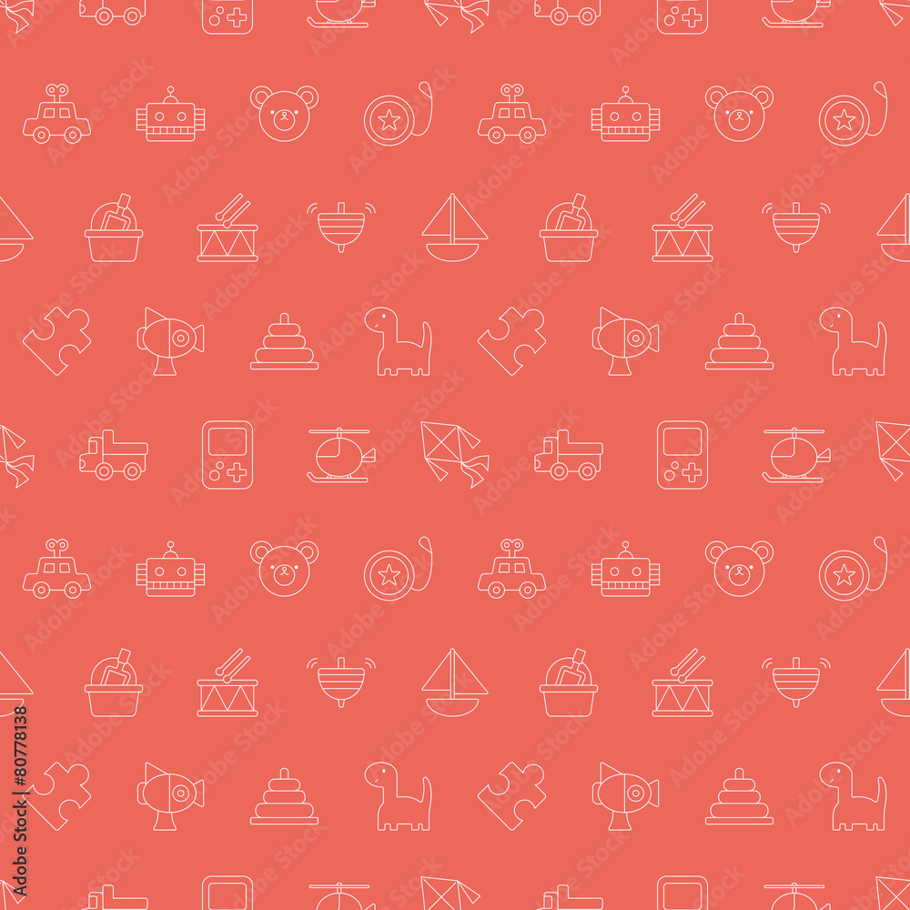toy line icon pattern set toy line icon pattern set