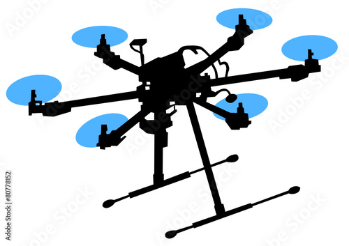 Quadrocopter in sky