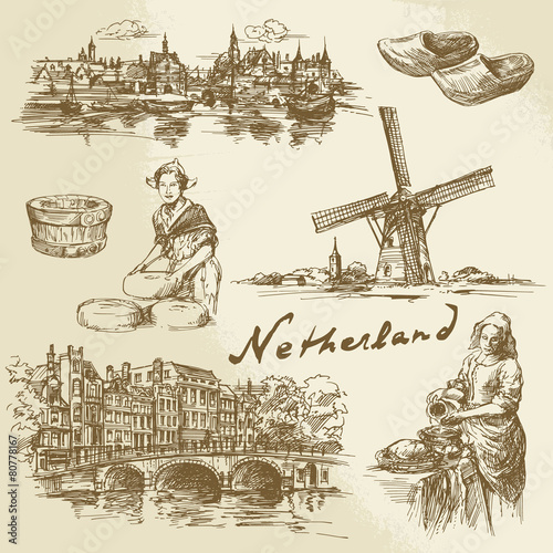 Netherlands - hand drawn set