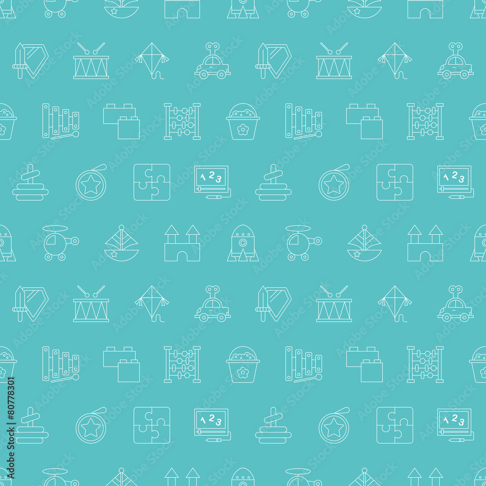 toy line icon pattern set toy line icon pattern set