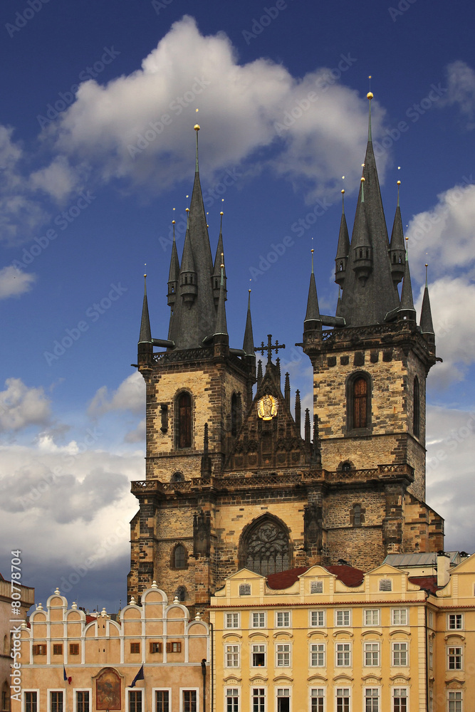 Church Our Lady before Tyn in Prague, Czech Republic