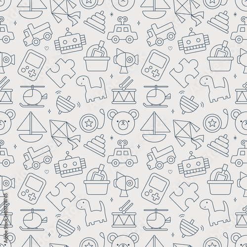 toy line icon pattern set