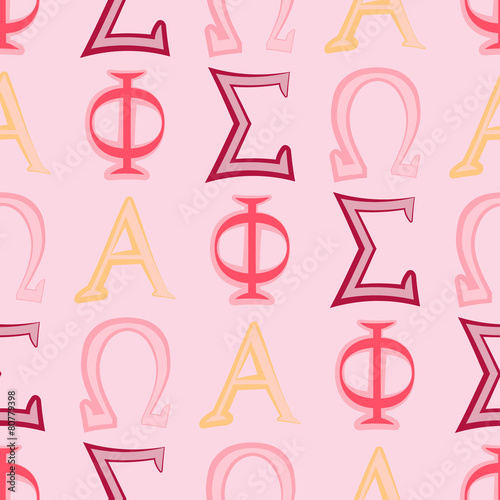 seamless background with letters of the Greek alphabet