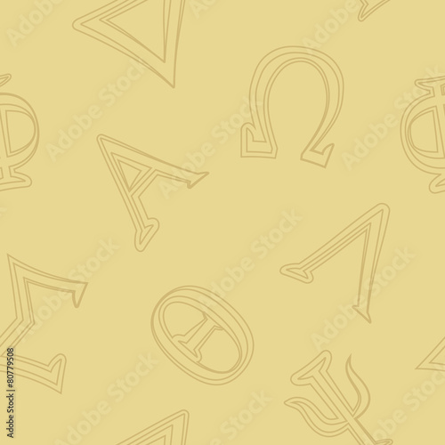 seamless background with letters of the Greek alphabet