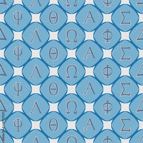 seamless background with letters of the Greek alphabet