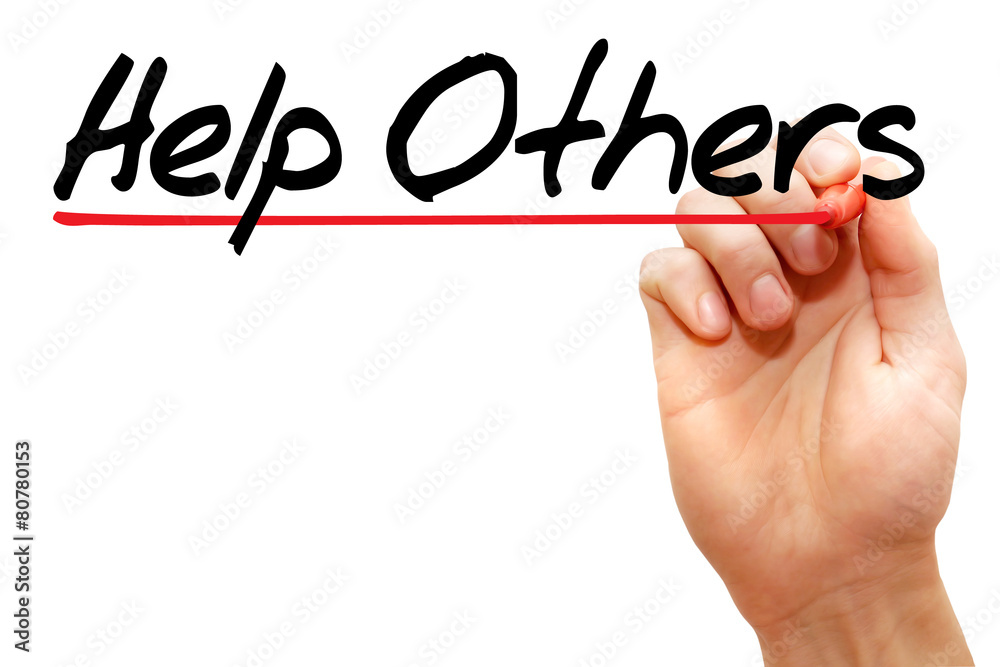 Hand writing Help Others with marker, help concept Hand writing Help Others with marker, help concept