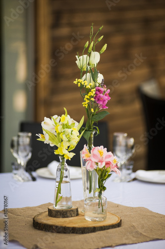 wedding decor at restaurant with all beauty and flowers