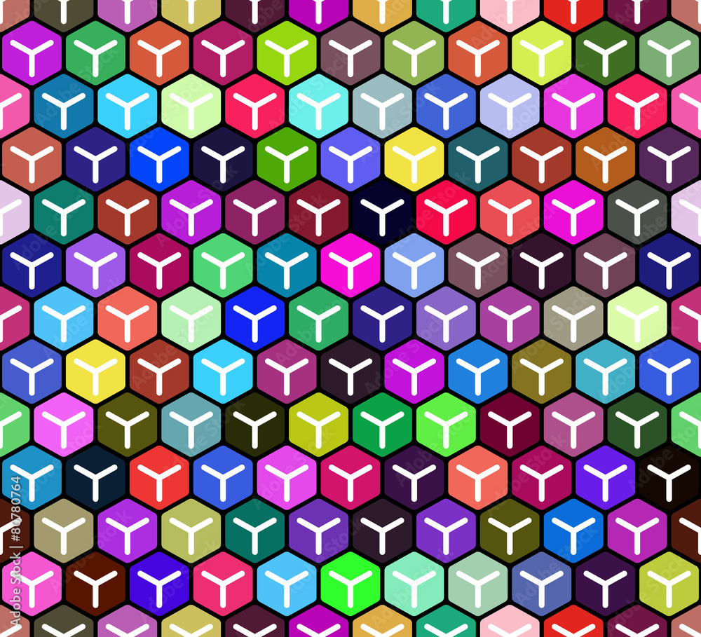 Color cubes seamless pattern Color cubes seamless pattern