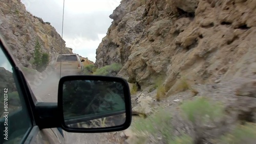 Trucks drive in Canyon photo
