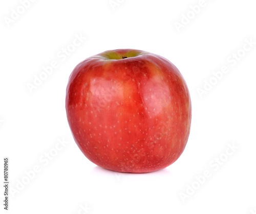 Red ripe apple isolated on white background