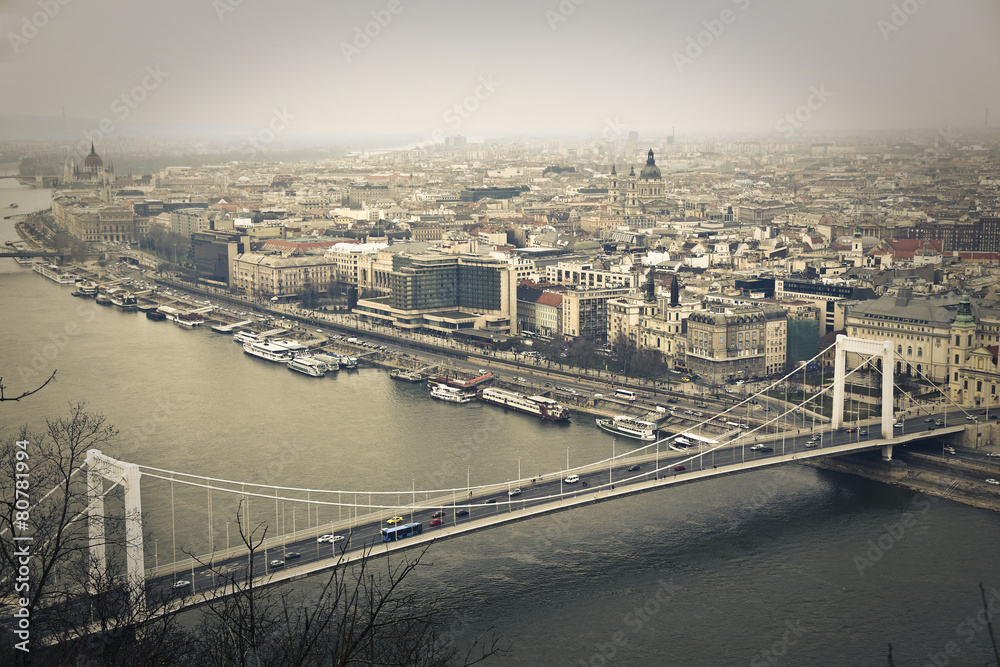 A bridge in Budapest A bridge in Budapest
