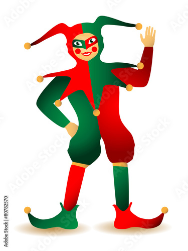 harlequin cartoon illustration