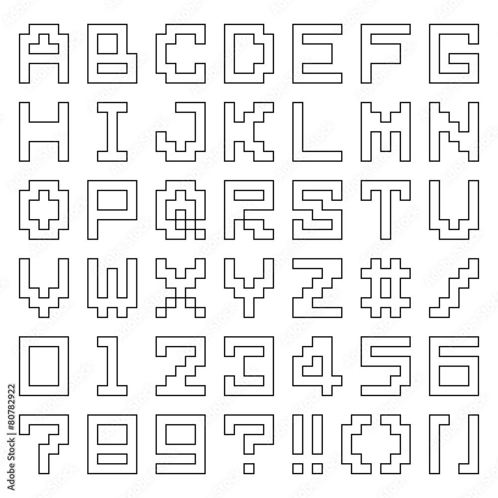 ドット絵のフォント(ホワイト)