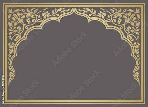 Hindu wedding card design, paisley floral pattern , Rajasthan, India