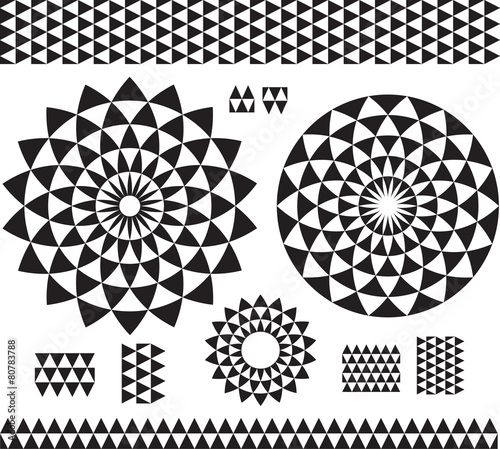 Round Ornament Pattern with pattern brash