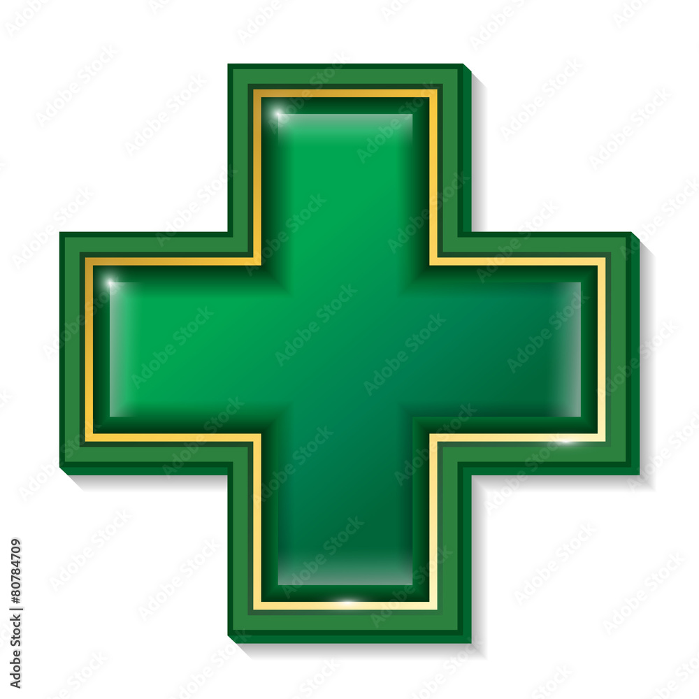 Obraz premium Health services sign, symbol, cross.