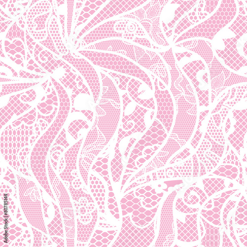 Lace seamless pattern with flowers